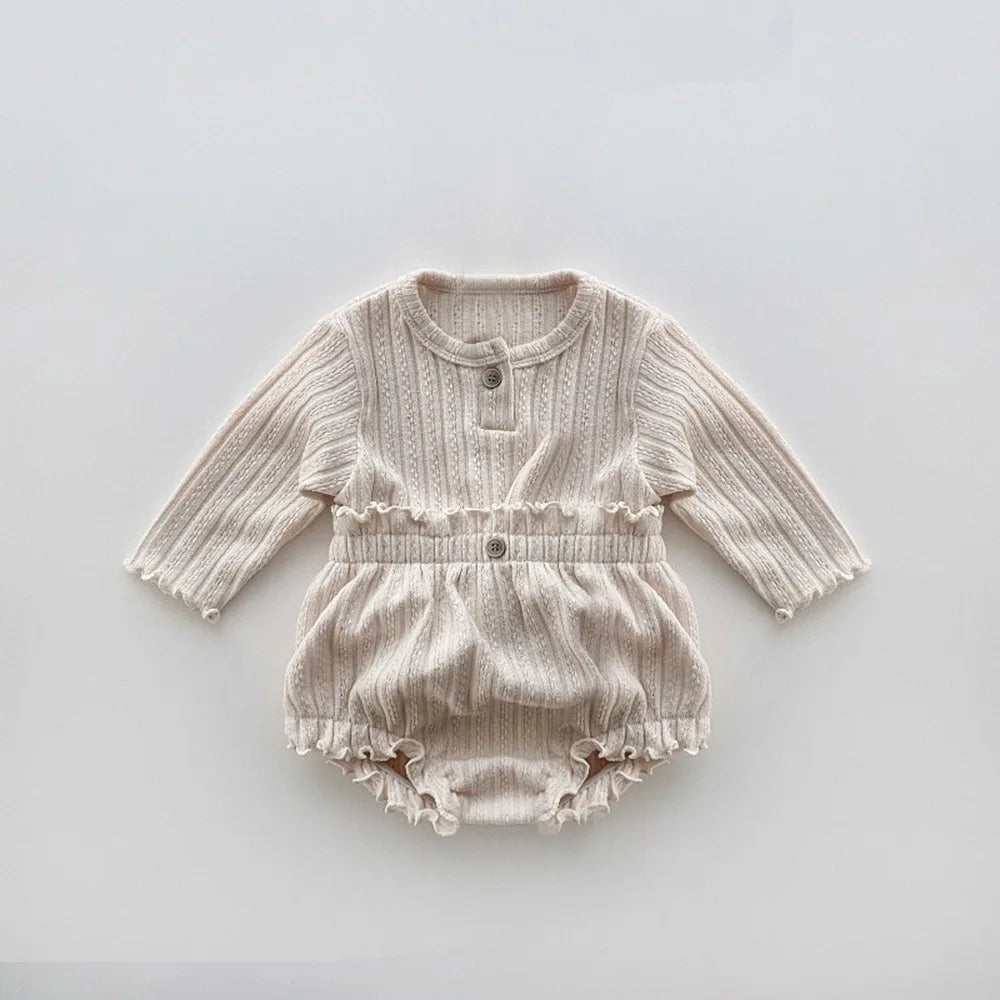 3938C Baby Clothing Set Autumn Spring New Girl's Two Piece Suit Knitted Jacquard T-shirt+Triangle Bread Pants Boy's Suit (Copy)